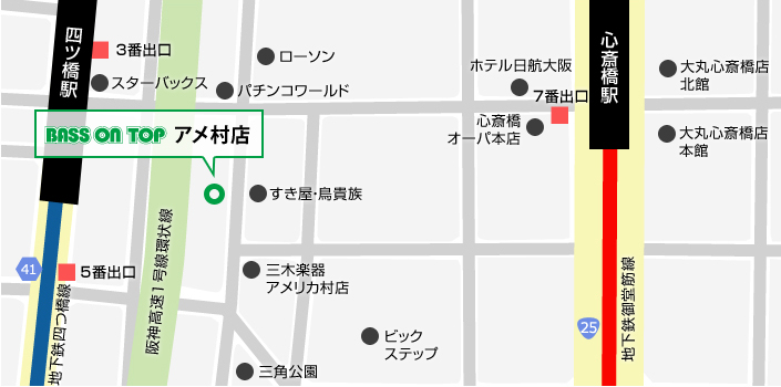アメ村店地図