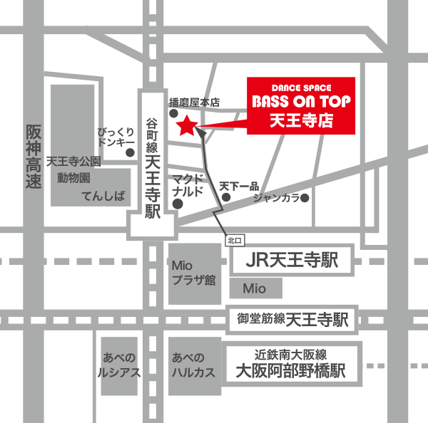 天王寺店 地図