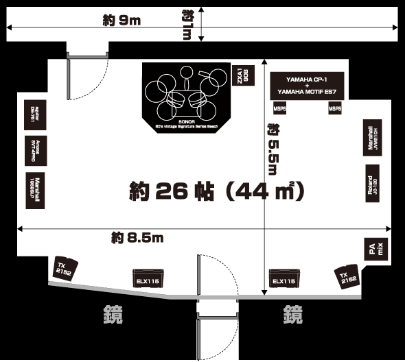 KINGスタジオ図面