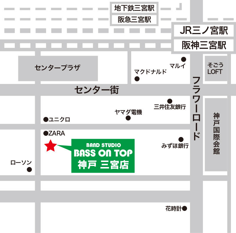 神戸 三宮店 地図