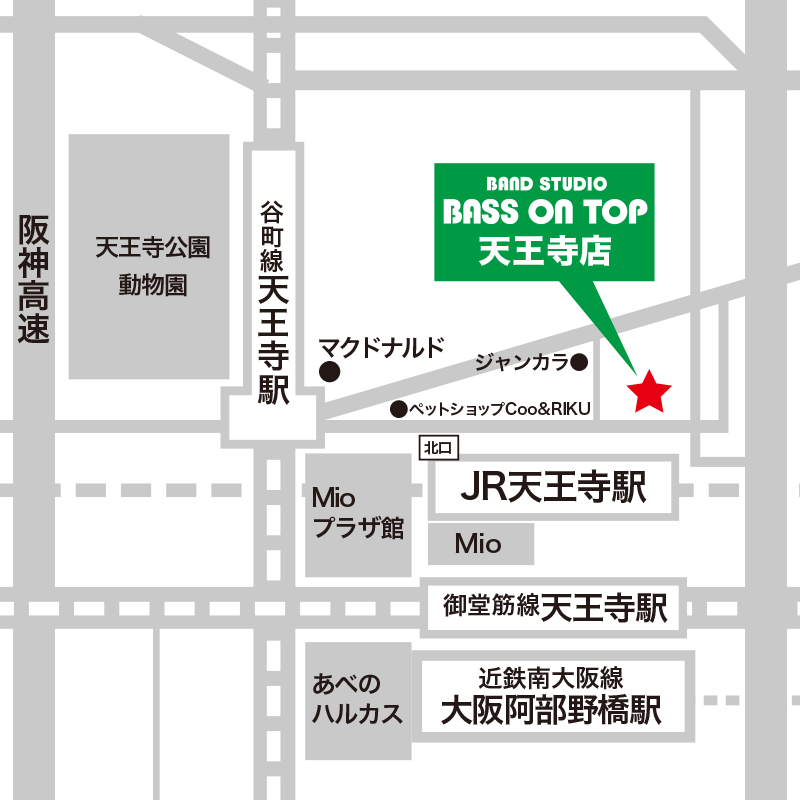 天王寺店 地図