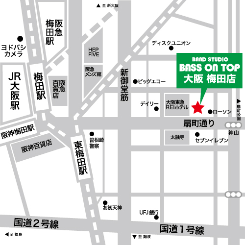 大阪 梅田店地図